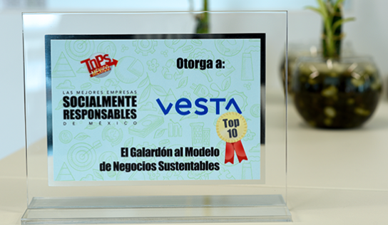 Reconocimiento al modelo de negocio sustentable de Vesta