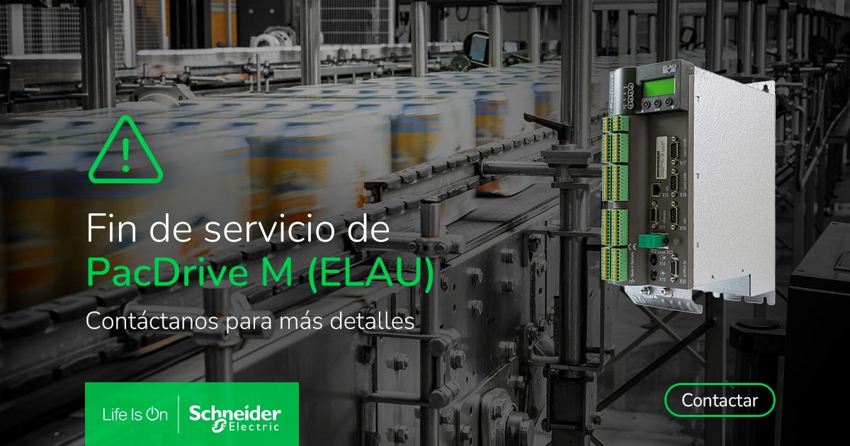 Schneider Electric anuncia el fin de servicio de PacDrive M (ELAU)
